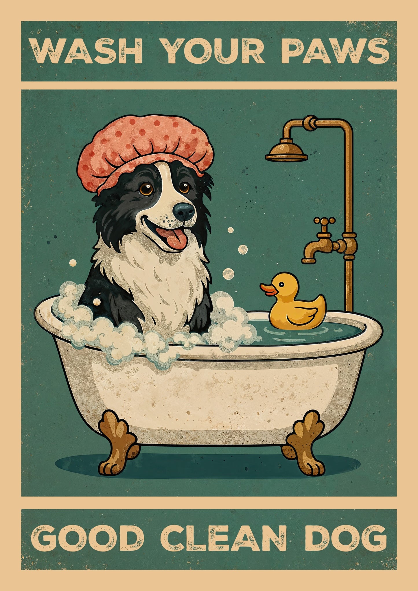 Lave tes pattes, bon chien propre