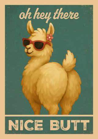 Oh, hallo! Netter Hintern print