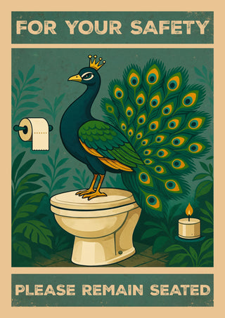 For Your Safety, Please Remain Seated print