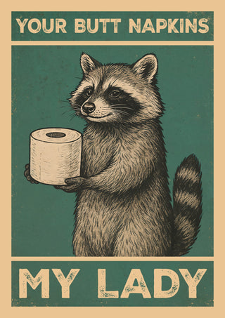 Deine Hintern-Taschentücher, meine Dame print