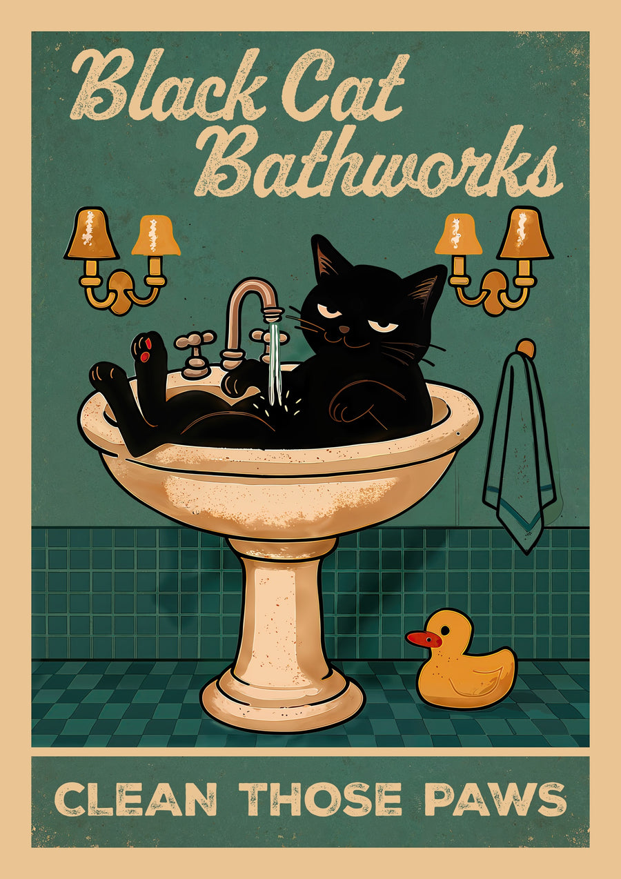 Black Cat Bathworks - Print Only frame