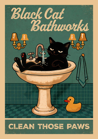 Black Cat Bathworks print