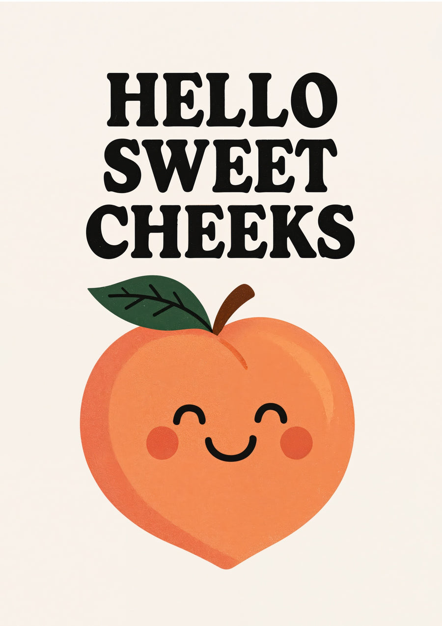 Hello Sweet Peach - Print Only frame