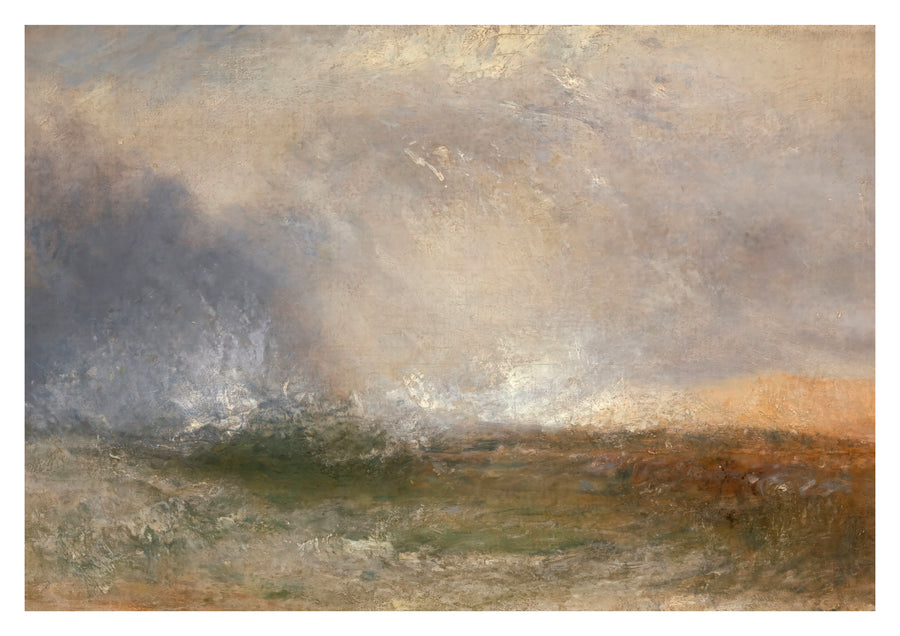 Stormy Sea Breaking on a Shore - Print Only frame