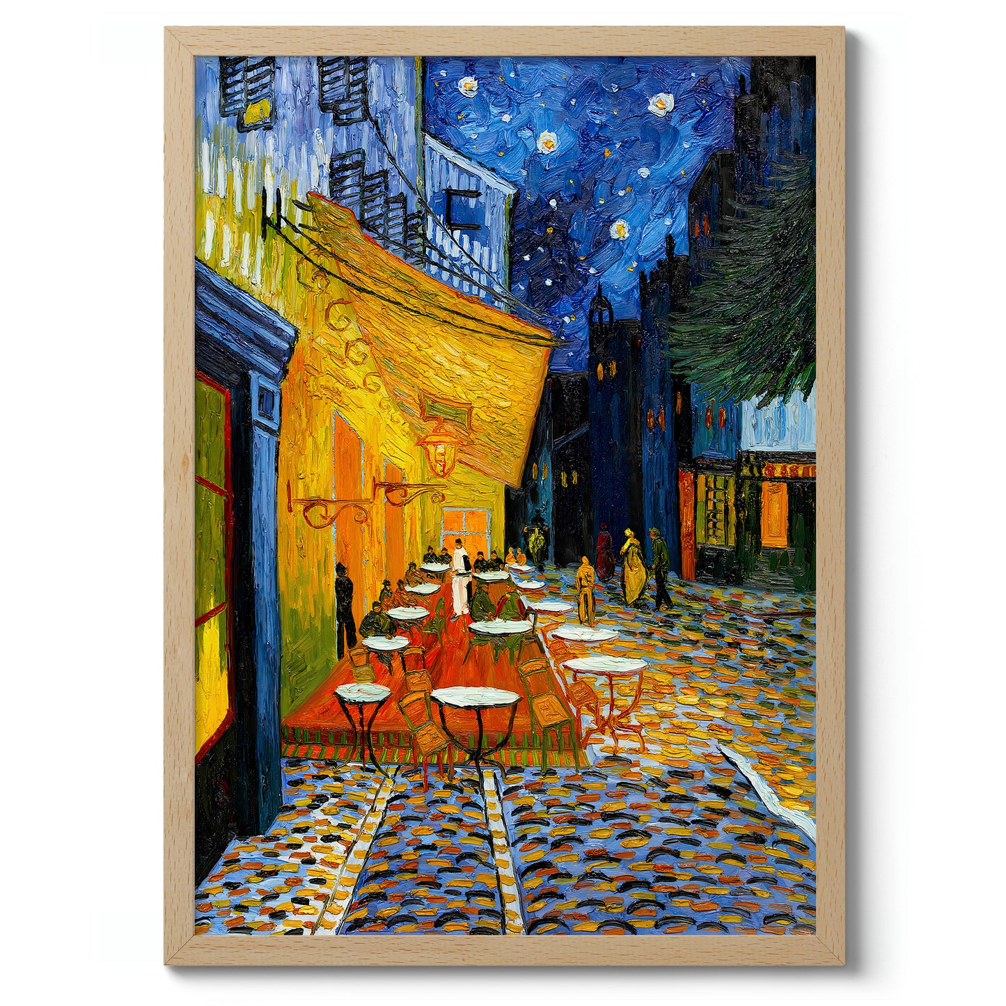 Caféterrass om natten