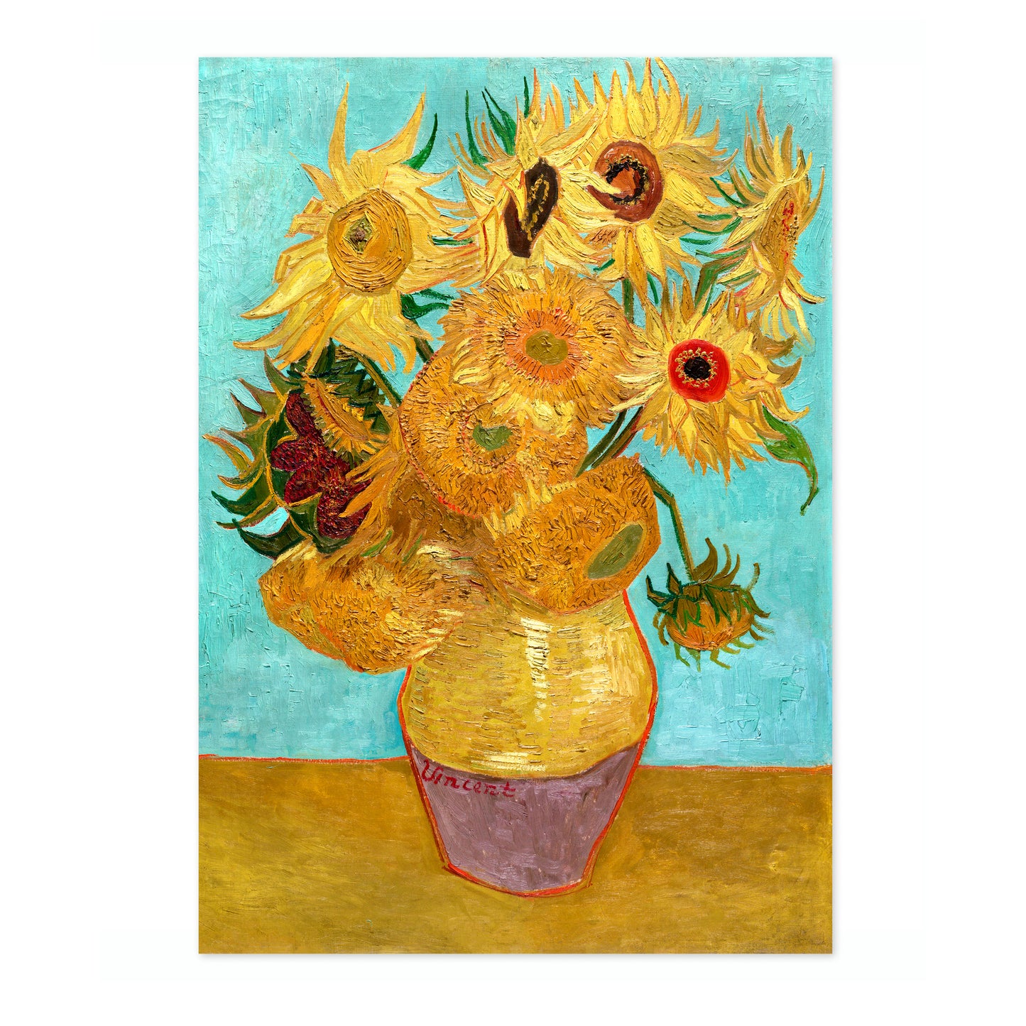 Vase aux douze tournesols