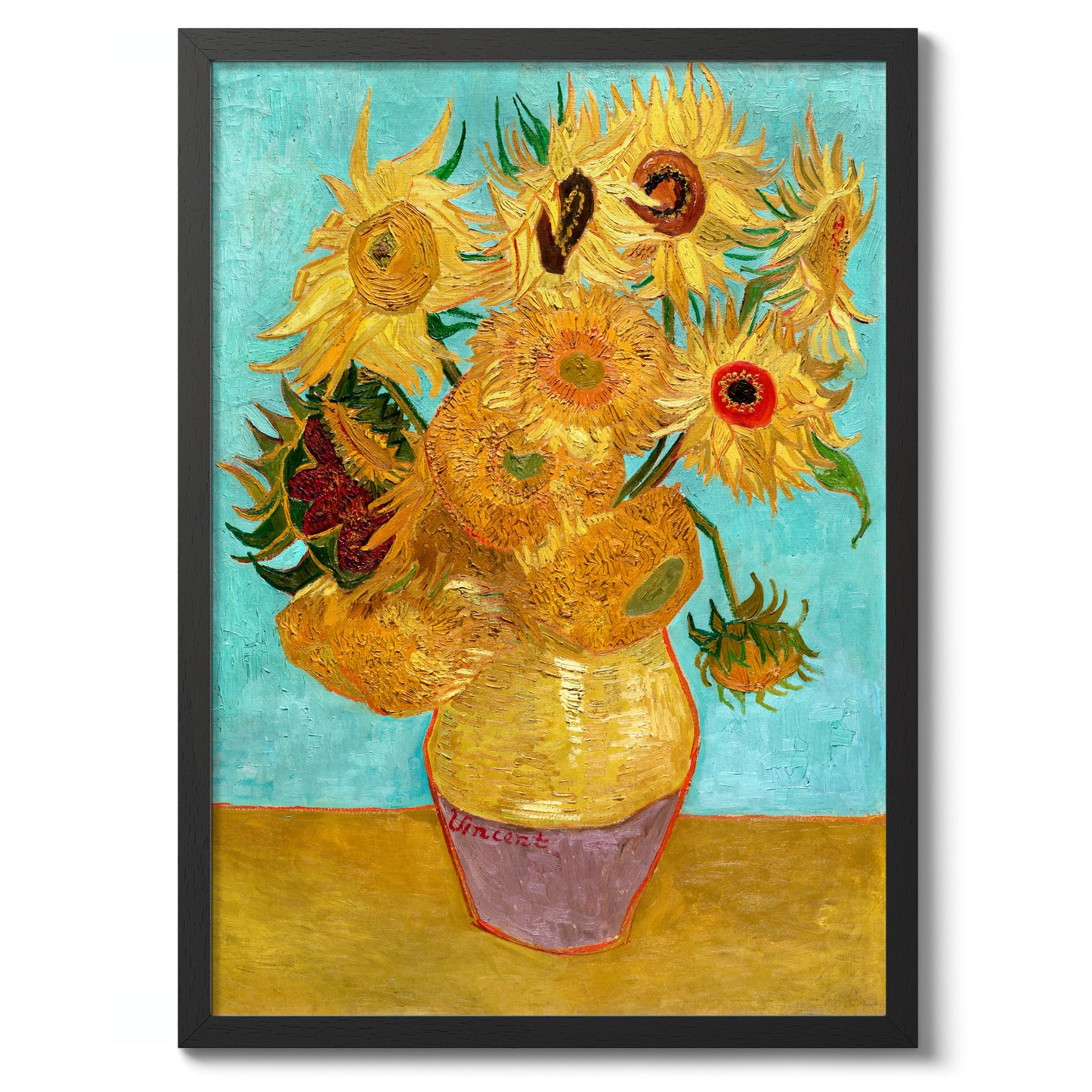 Vase aux douze tournesols