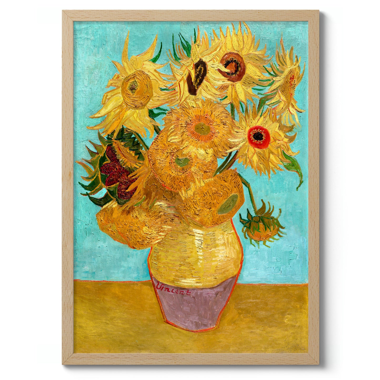 Vase aux douze tournesols