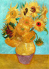Vase aux douze tournesols print