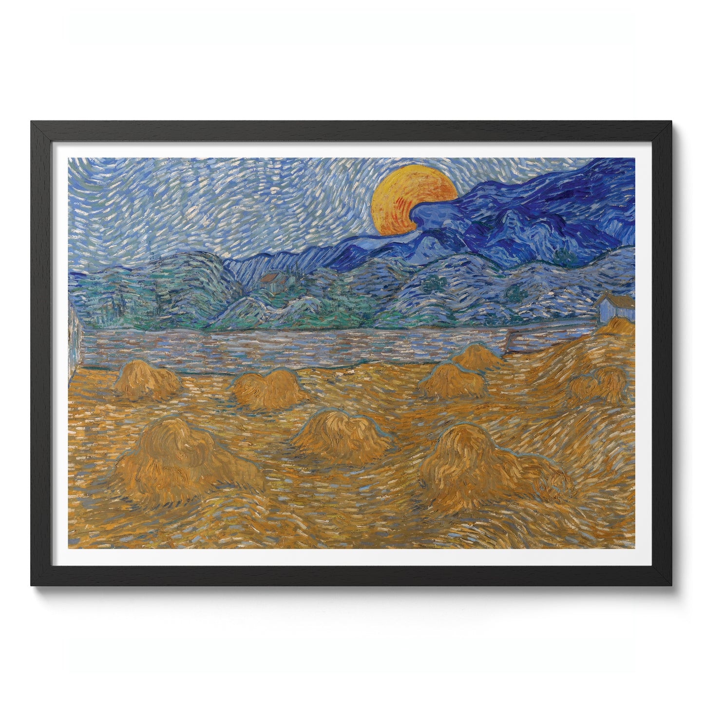 Landscape with Wheat Sheaves and Rising Moon