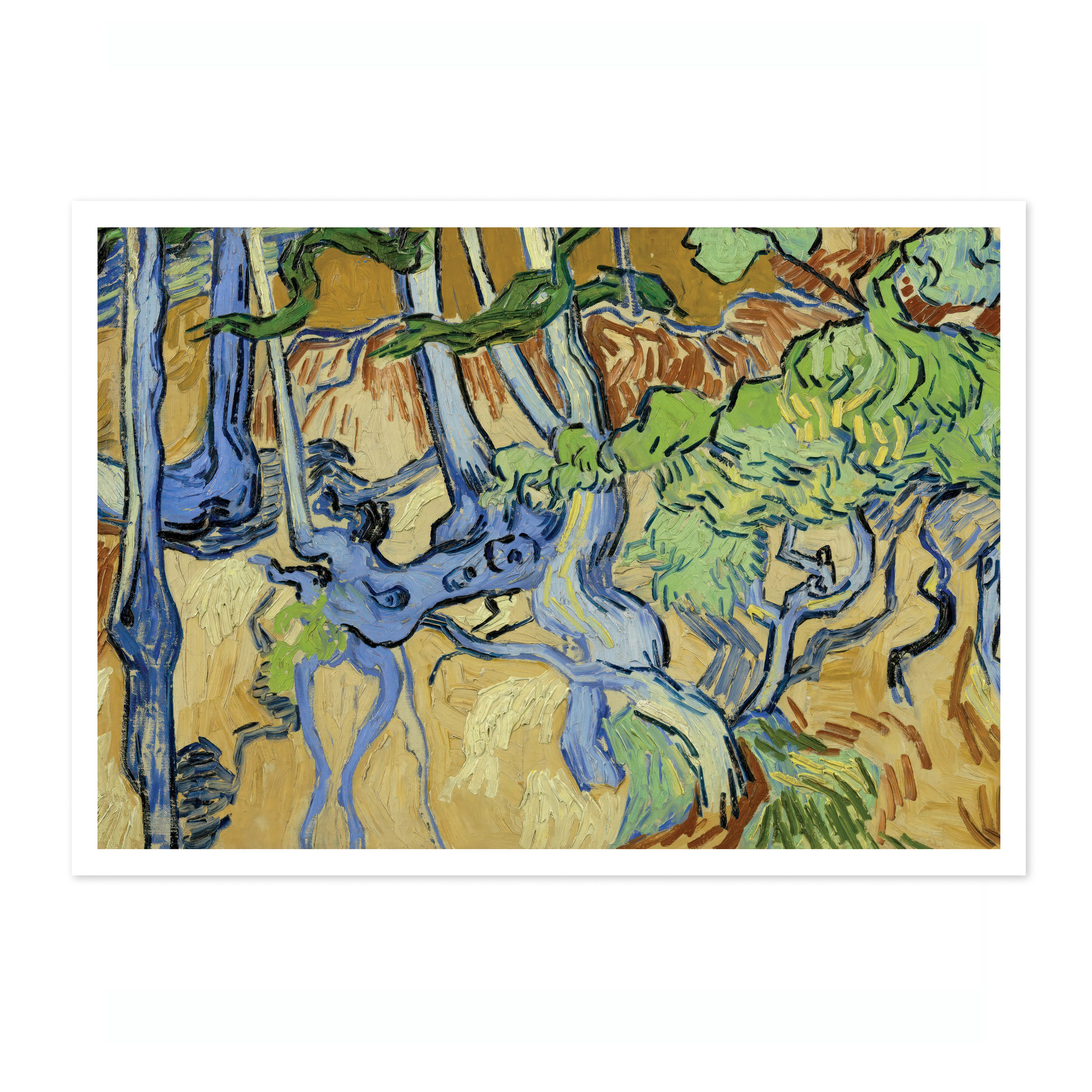 Tree With Roots Painting Tree Roots - Vincent van Gogh | Art | Framed Prints & Posters – Animato