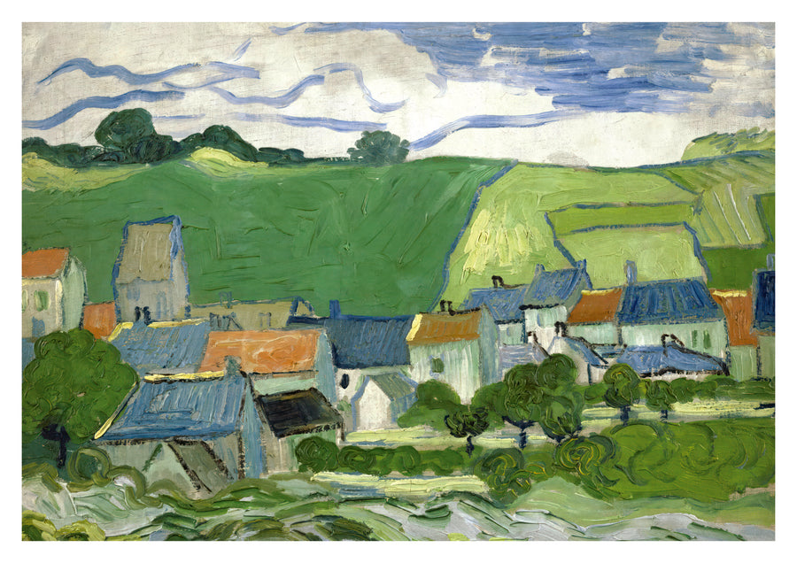 Vy över Auvers - Print Only frame