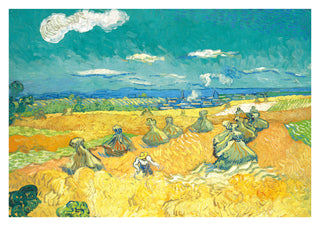 Wheat Fields with Reaper, Auvers print