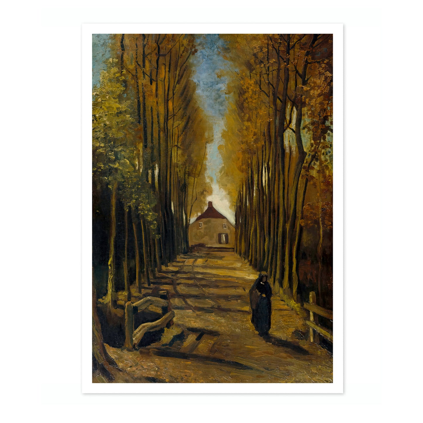 Avenue of Poplars in Autumn