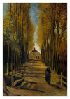 Avenue of Poplars in Autumn print