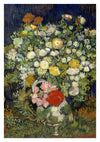 Bouquet de fleurs dans un vase print