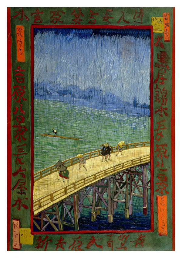 Brug in de regen na Hiroshige