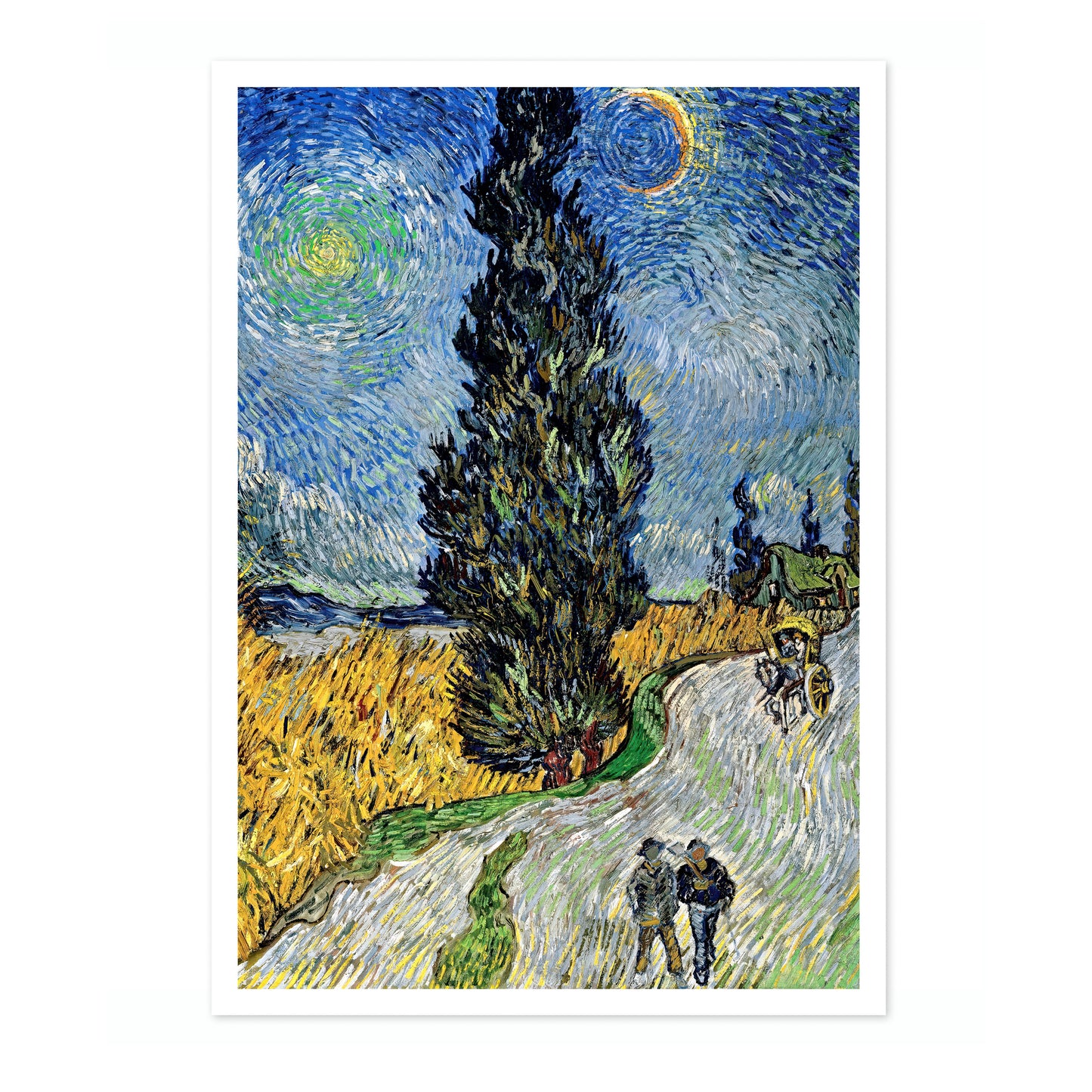 Country Road in Provence by Night