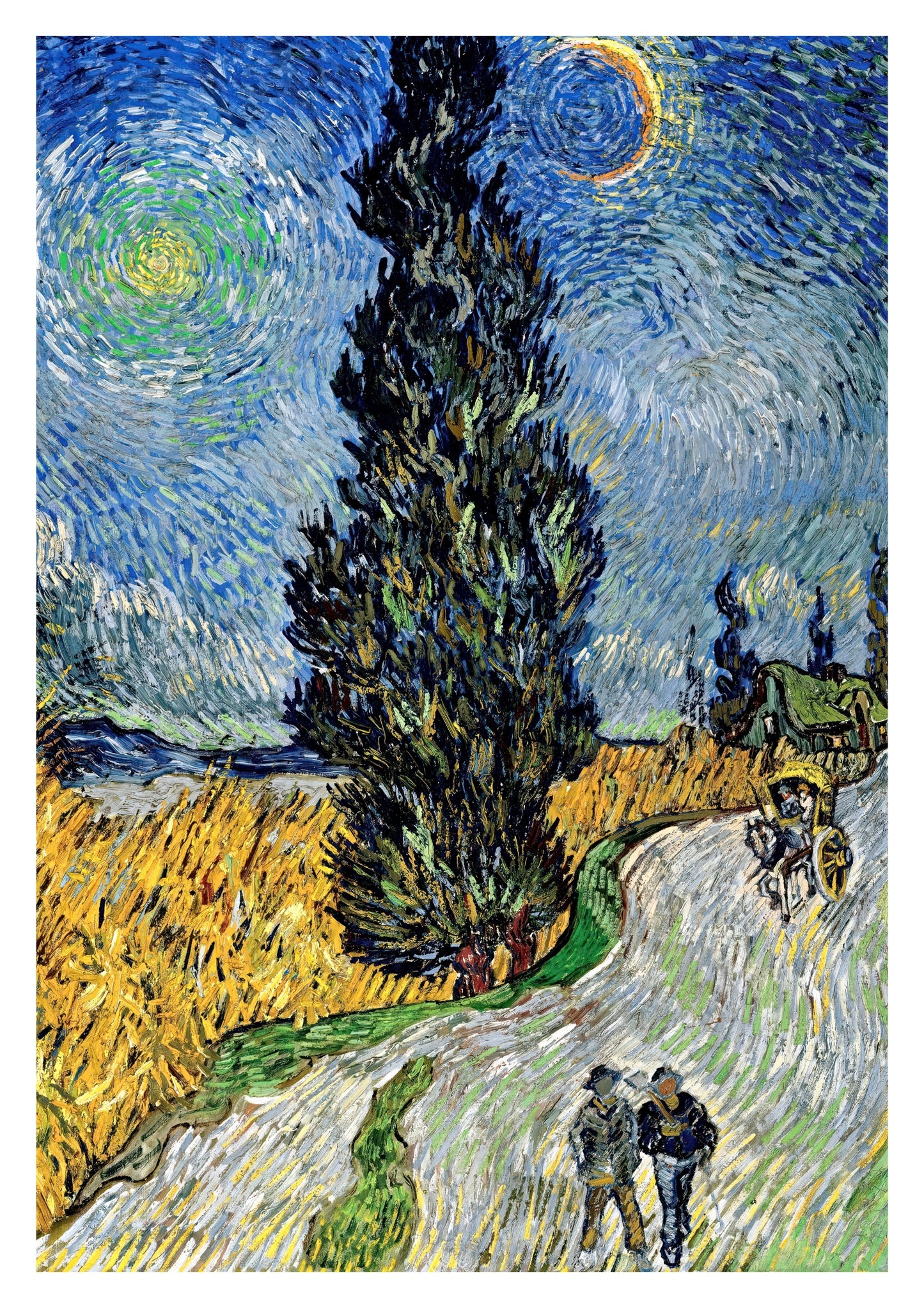 Country Road in Provence by Night