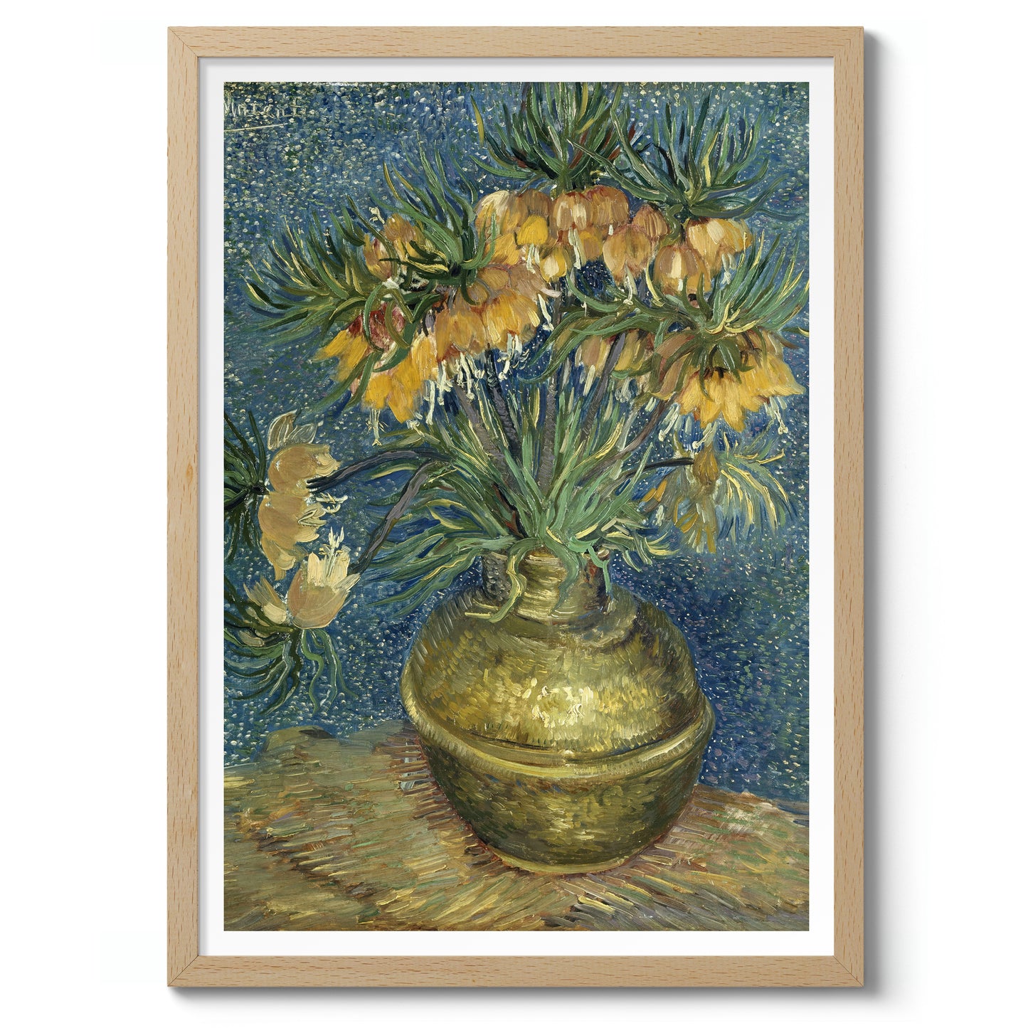 Imperial Fritillaries in a Copper Vase