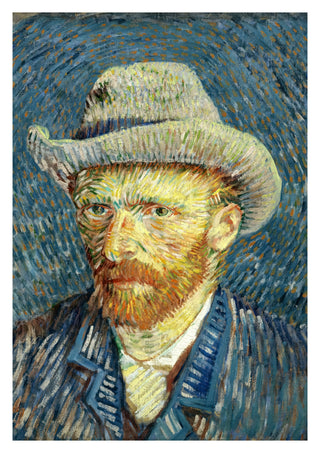 Self Portrait with Grey Felt Hat print