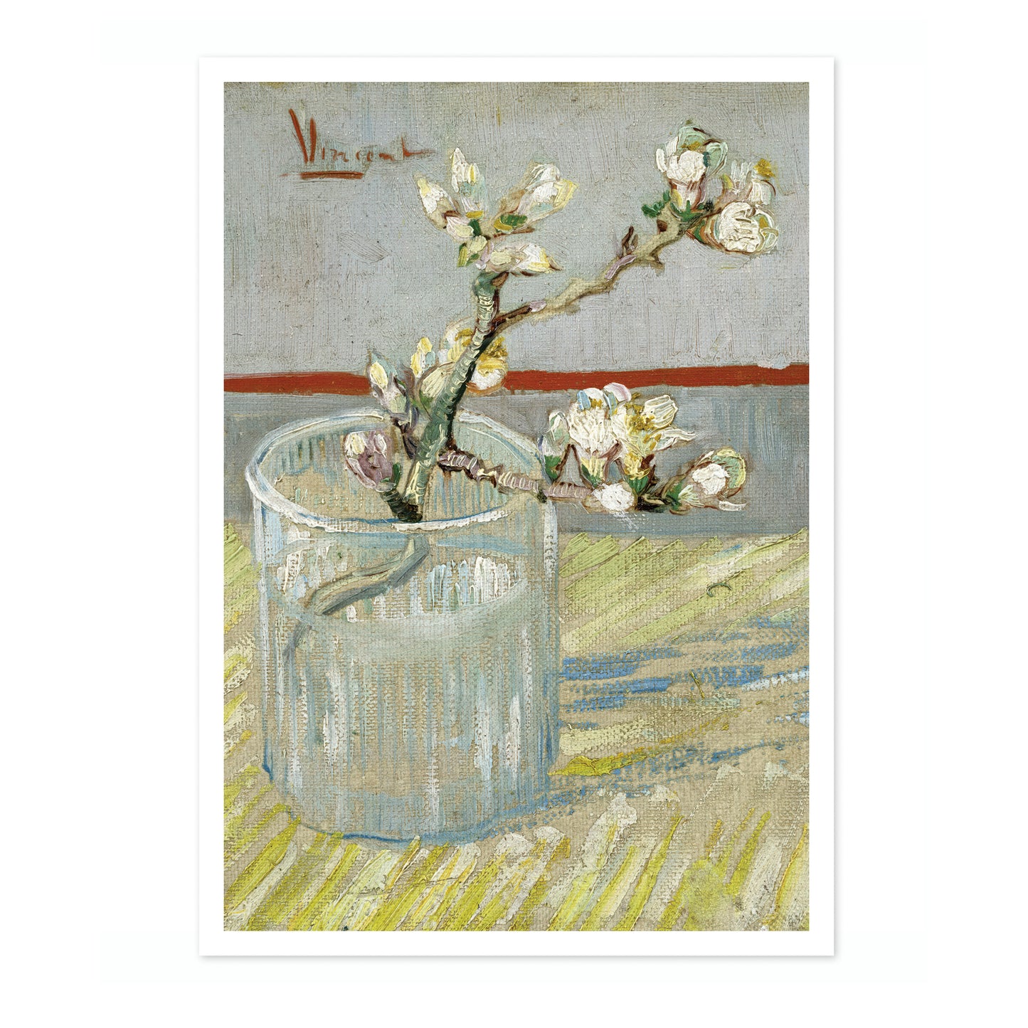 Brindille d'amandier en fleurs