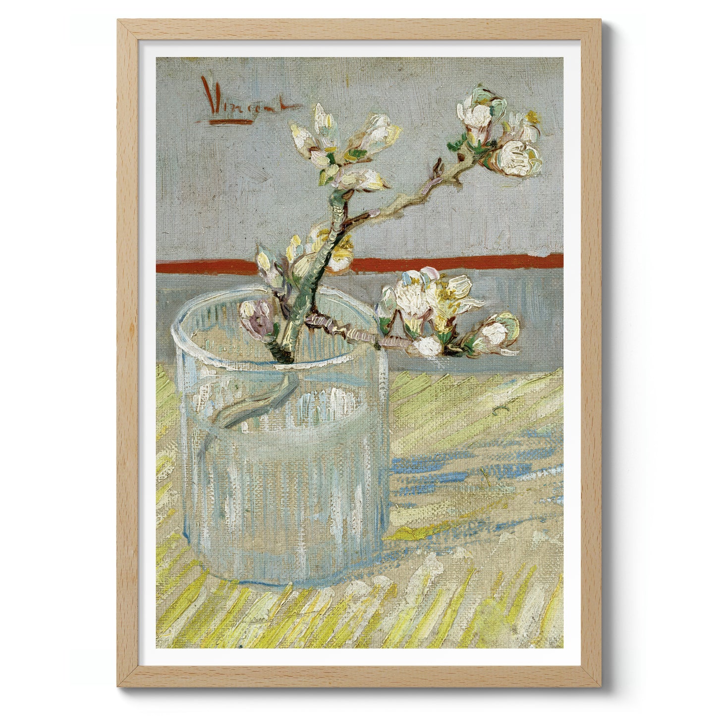 Brindille d'amandier en fleurs