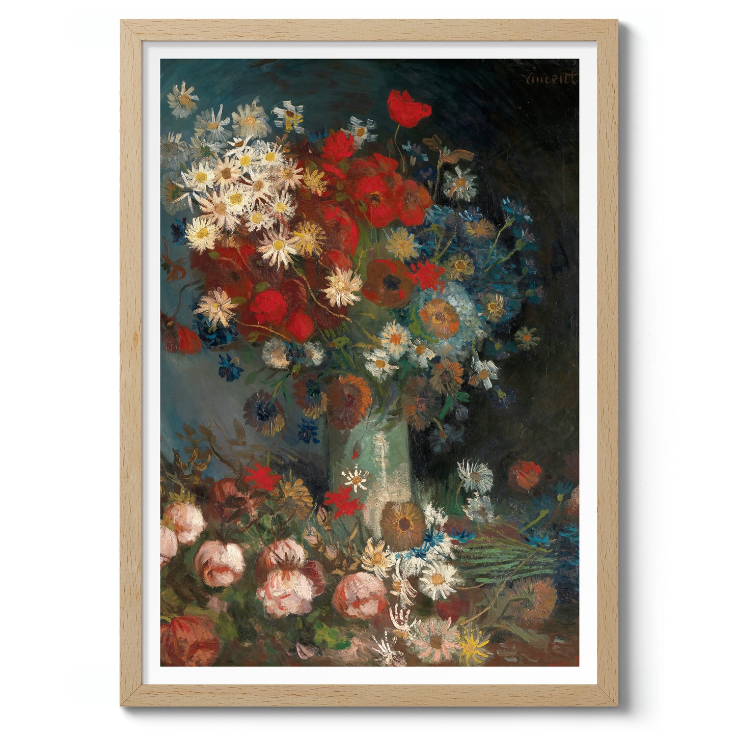 Still Life with Meadow Flowers & Roses