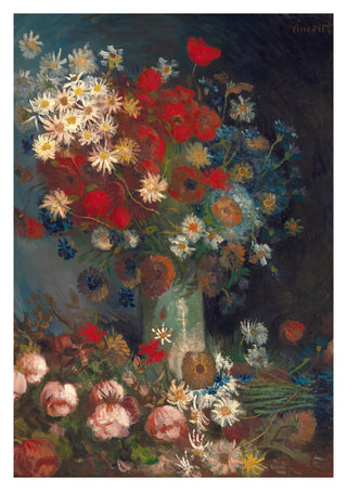 Still Life with Meadow Flowers & Roses print