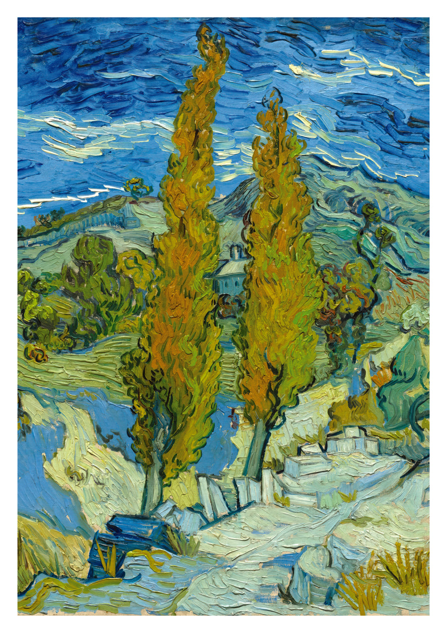 Två popplar i Alpilles - Print Only frame