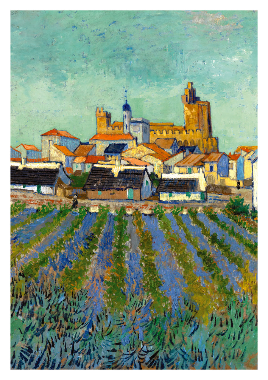 Vue des Saintes-Maries-de-la-Mer - Print Only frame