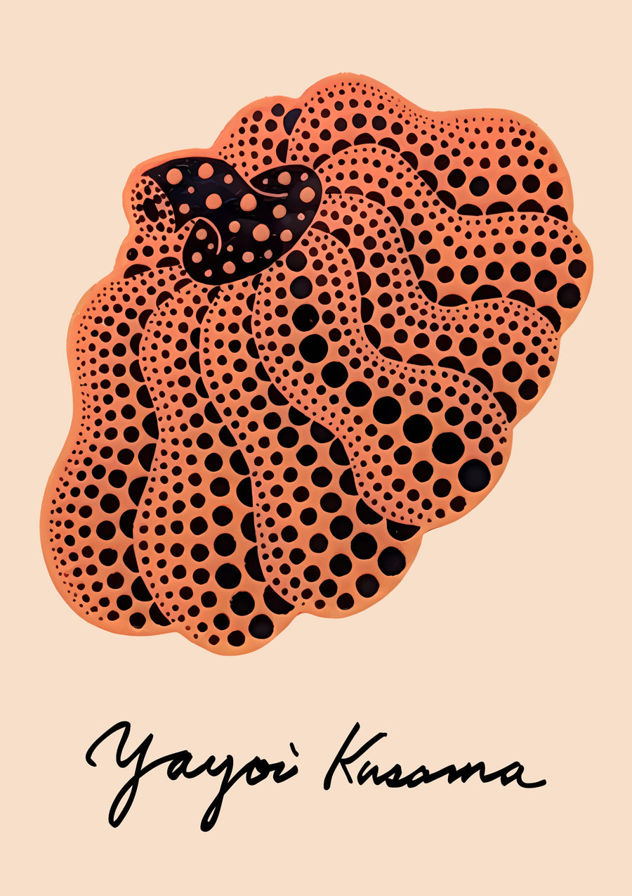 Orange Pumpkin Beige - Print Only frame