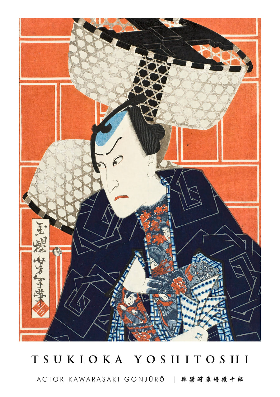 Schauspieler Kawarasaki Gonjūrō - Print Only frame