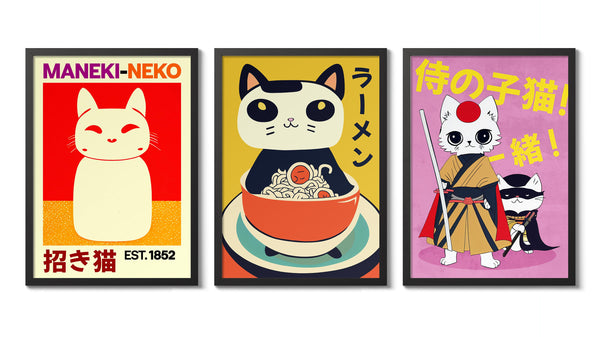 Anime Cats - Set of 3