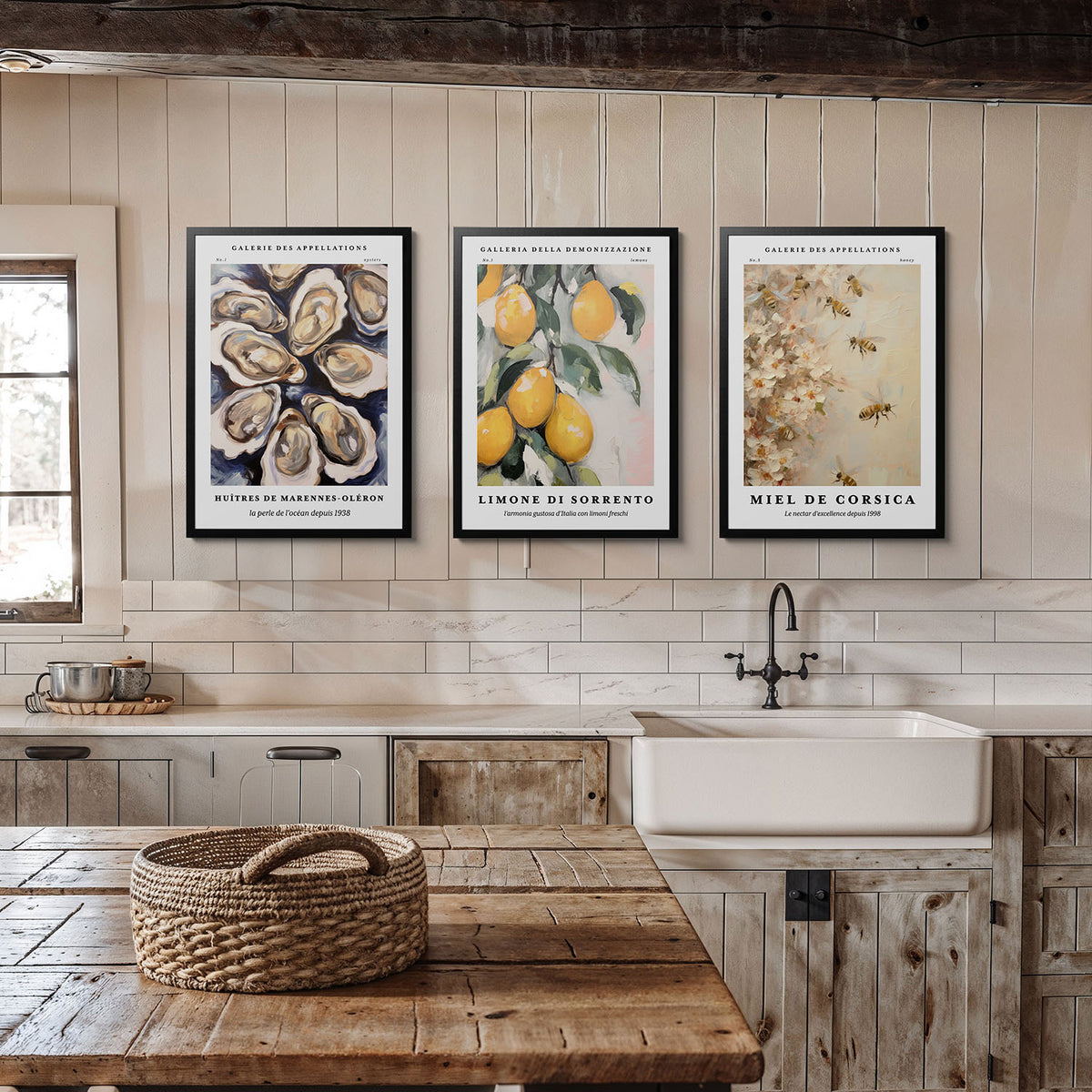 Galerie murale de cuisine de ferme