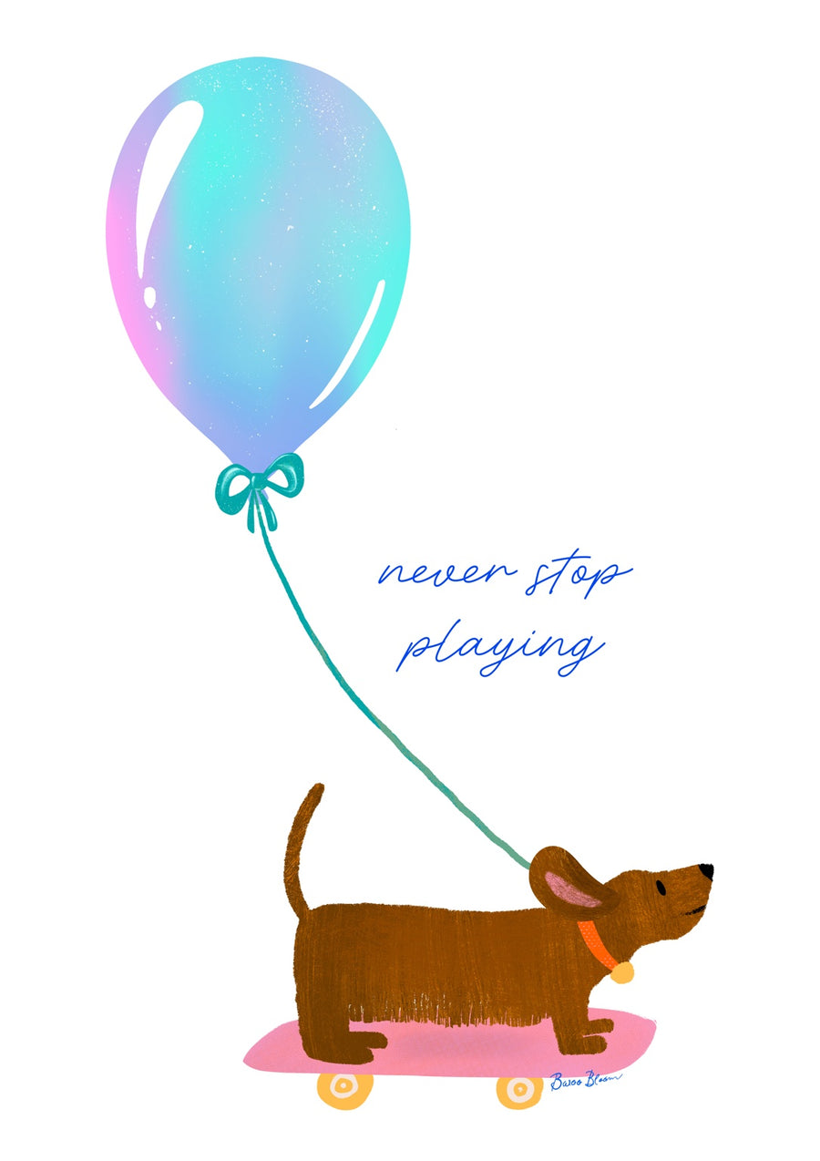 Never Stop Playing - Print Only frame