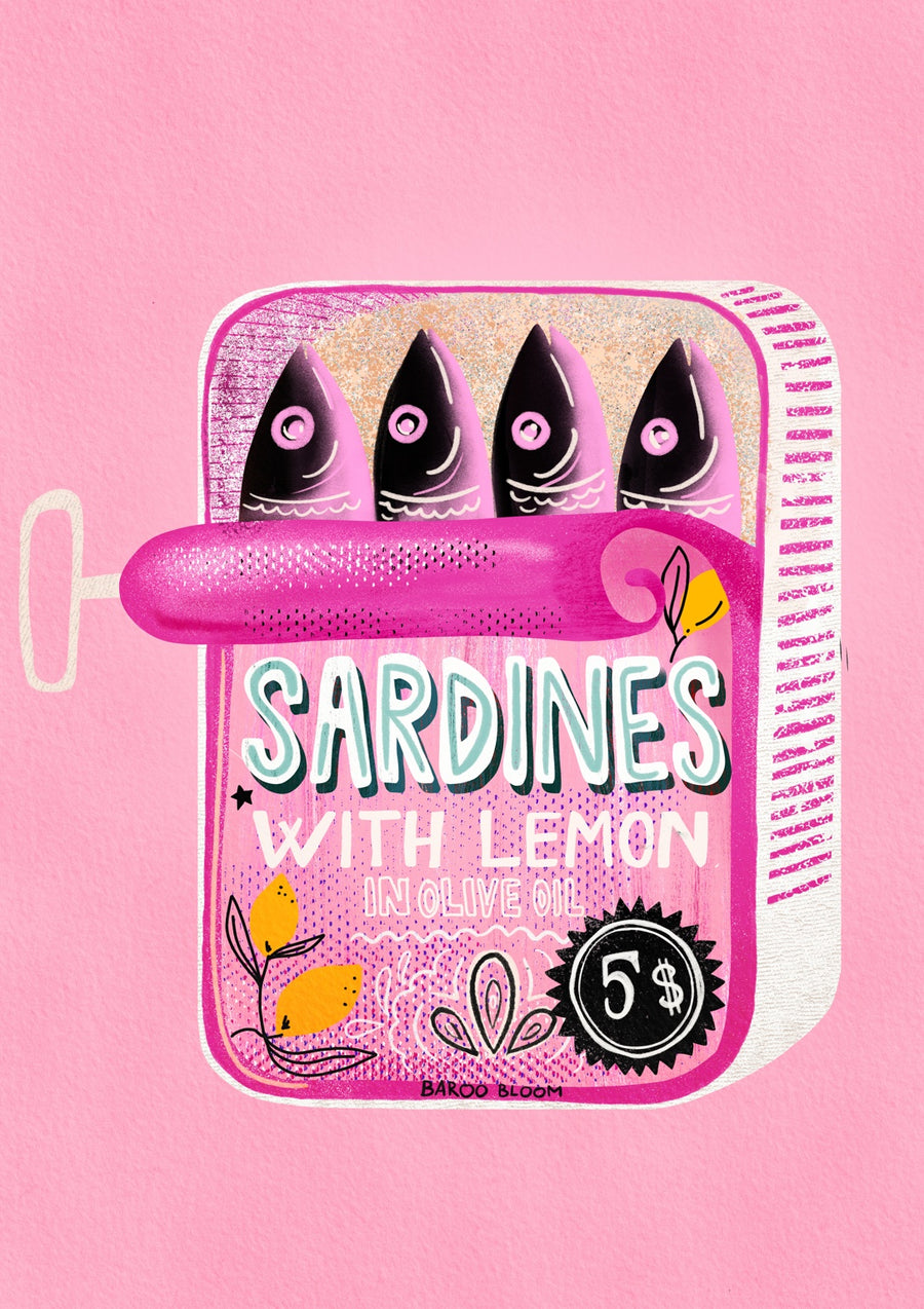Sardines Pinks - Print Only frame