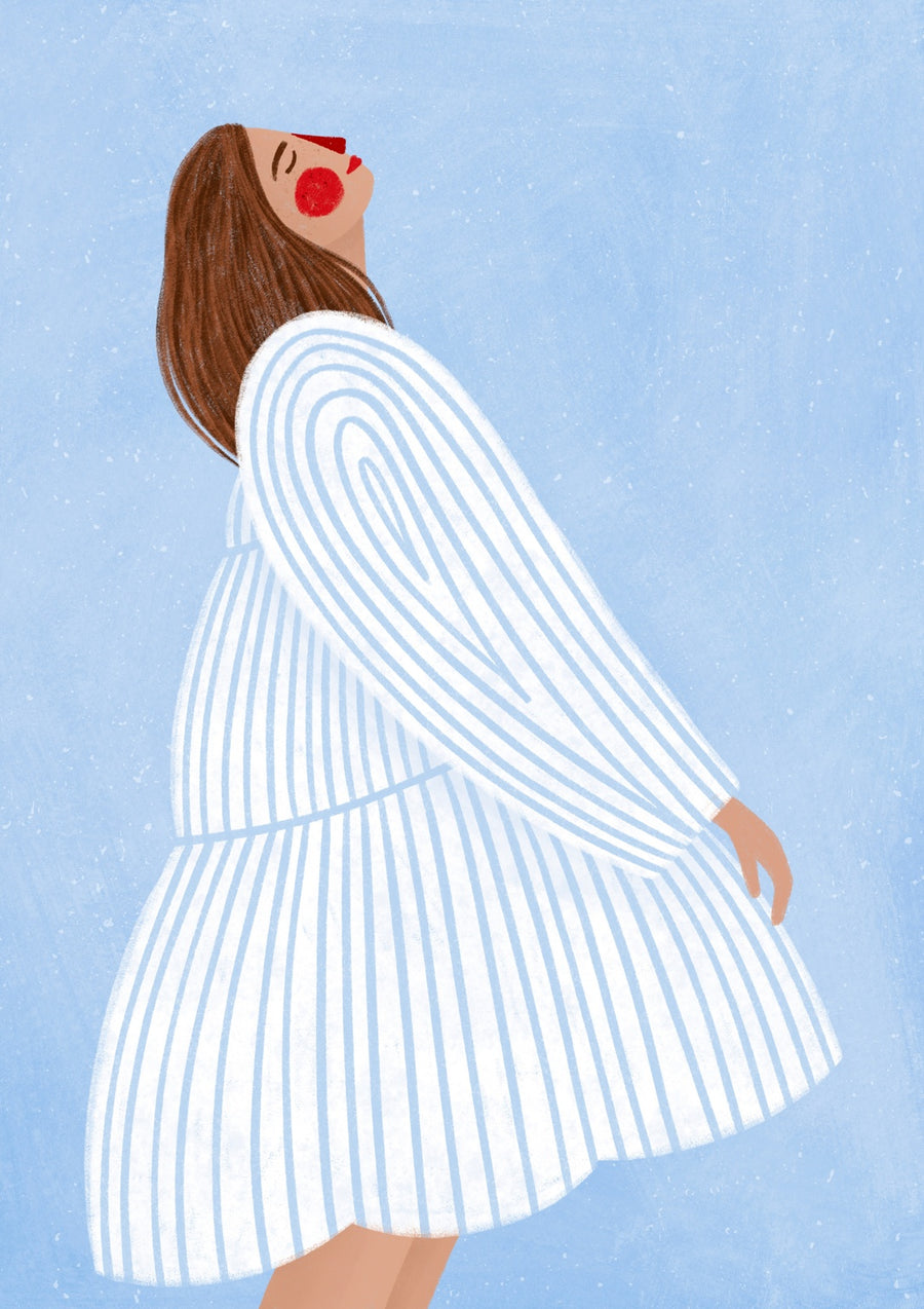 The Woman with the Blue Stripes - Print Only frame