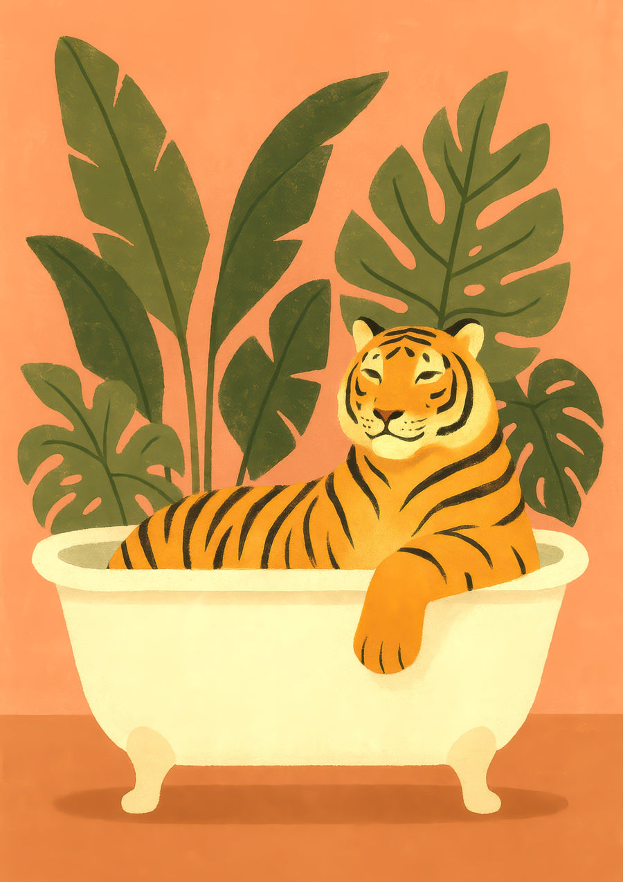 Bain de tigre - Print Only frame