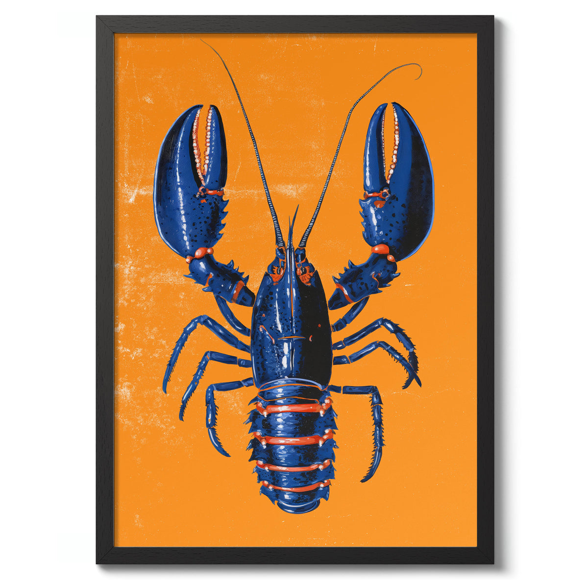 Lobster Painting | Shellfish Kitchen Wall Art | Orange Lobster Painting | Shellfish Kitchen Wall Art | Orange
