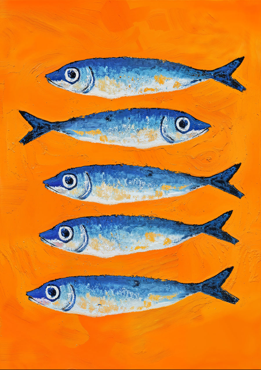 Orange Fishes - Print Only frame