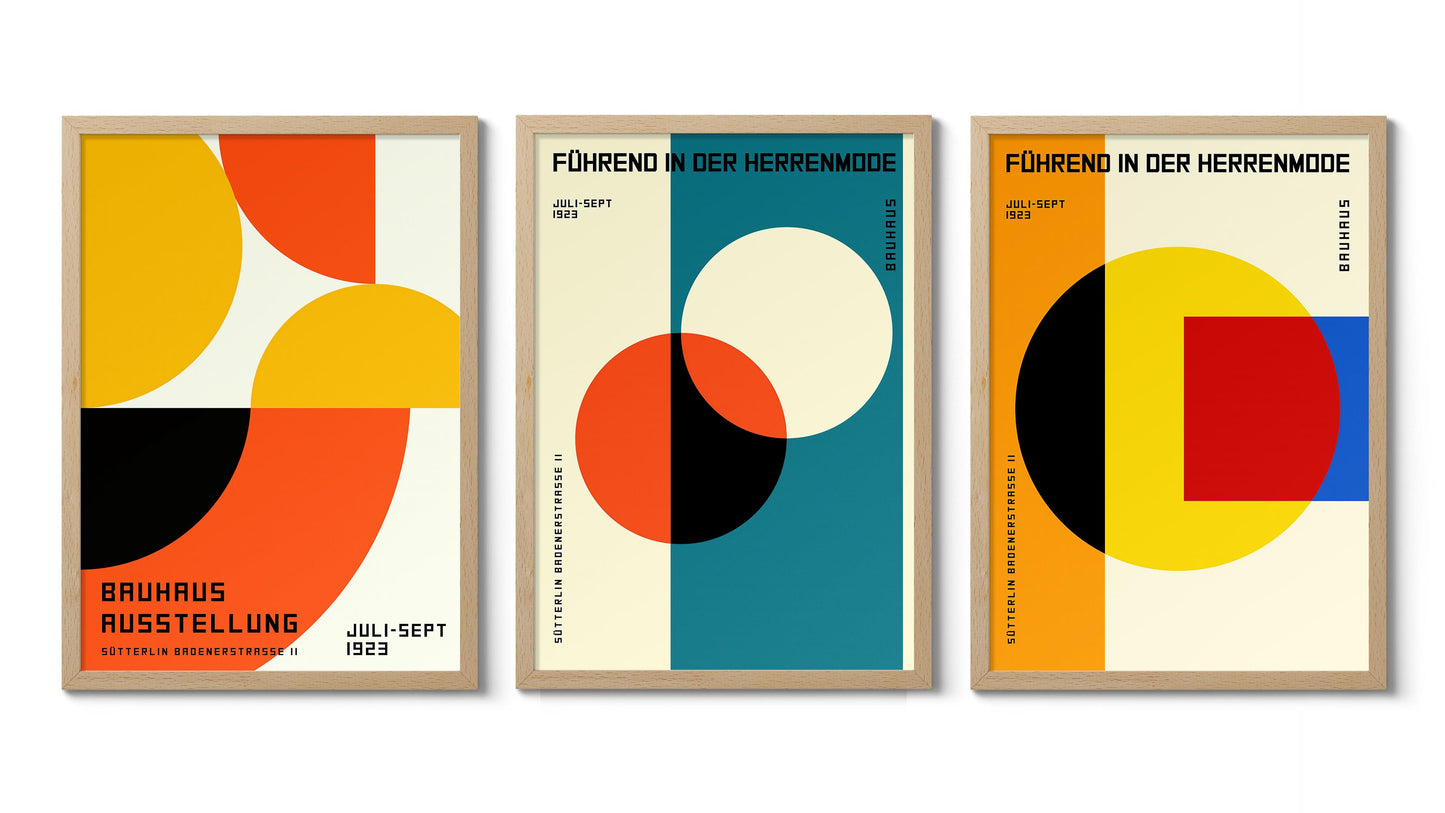 Bauhaus Geometric - Set of 3