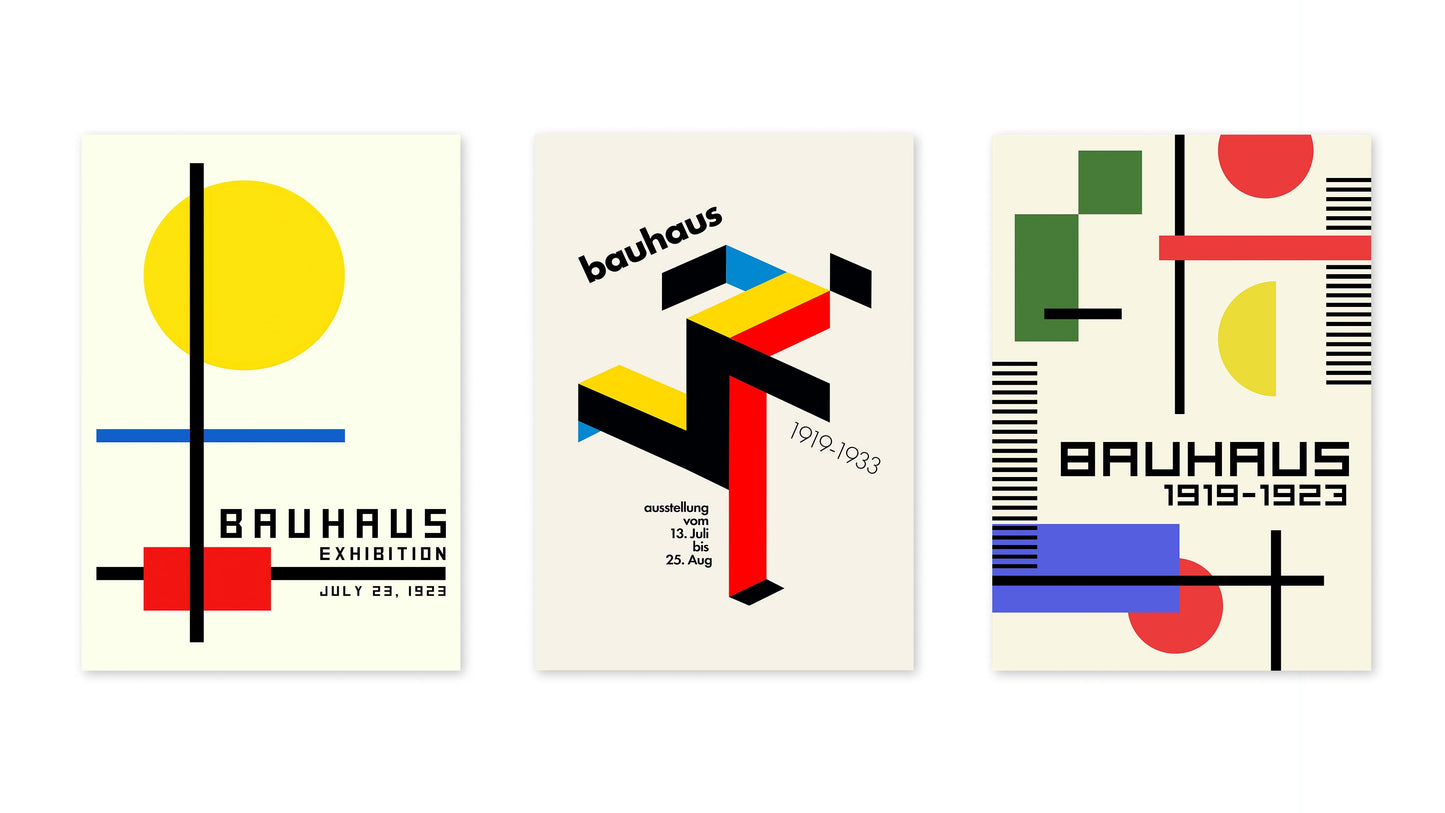 Bauhaus Exhibition - Set of 3
