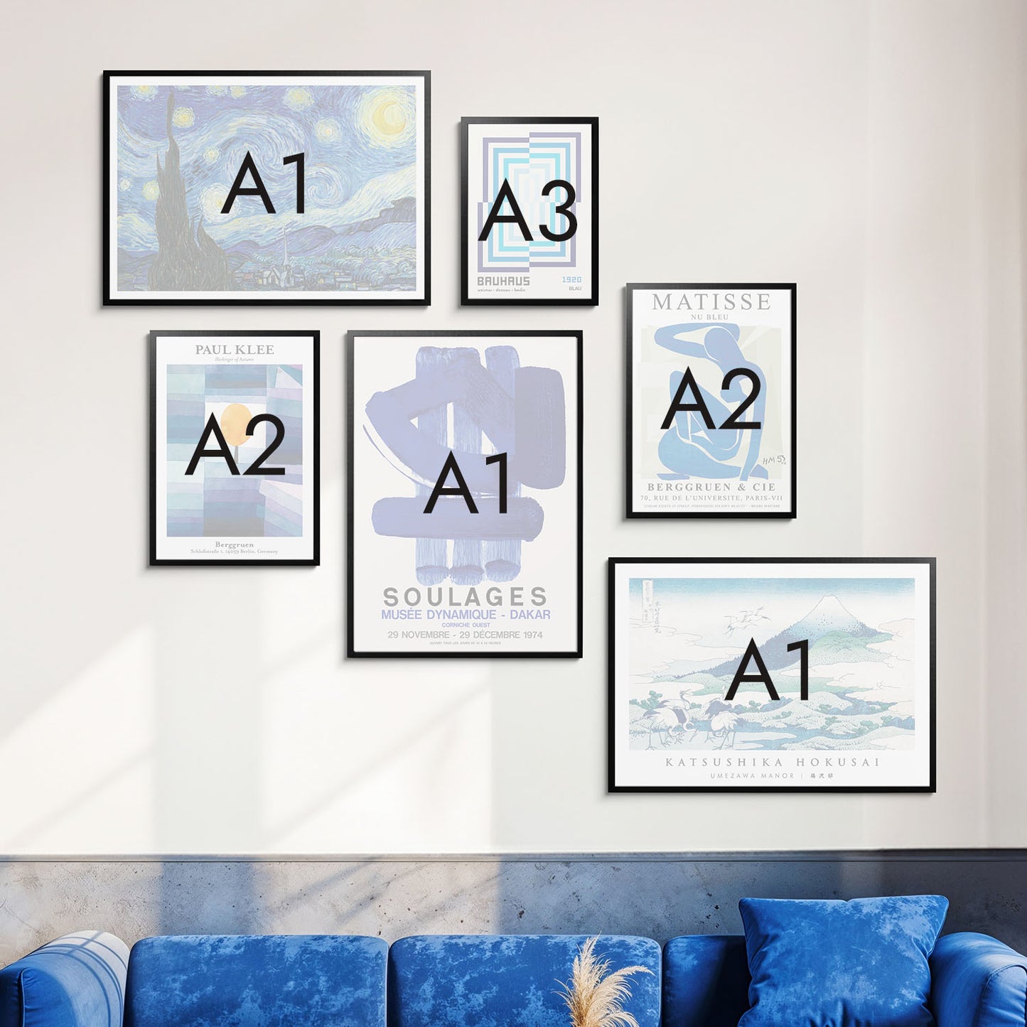 Blauwe Kunstgalerij Muur