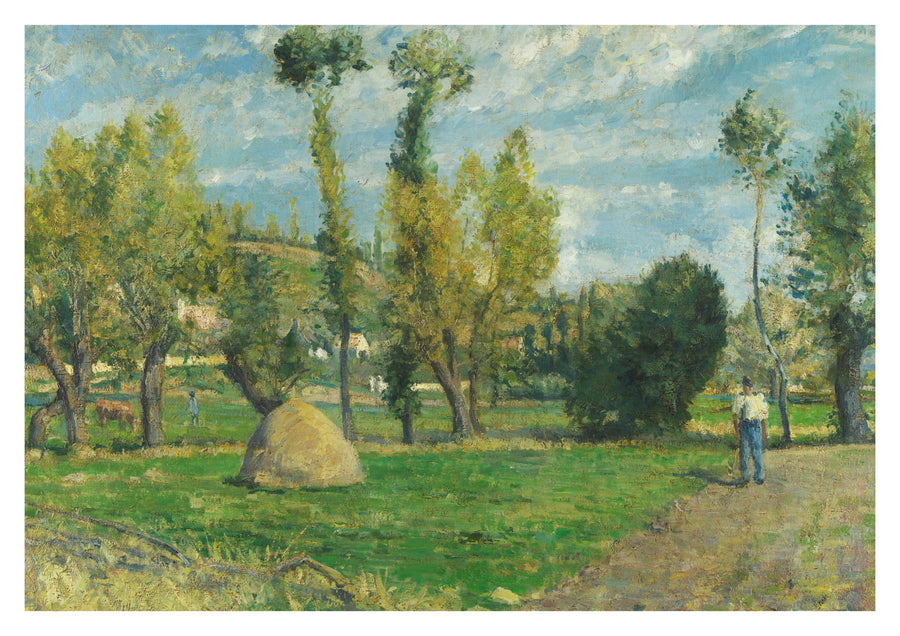 Weiden van Valhermeil nabij Pontoise - Print Only frame