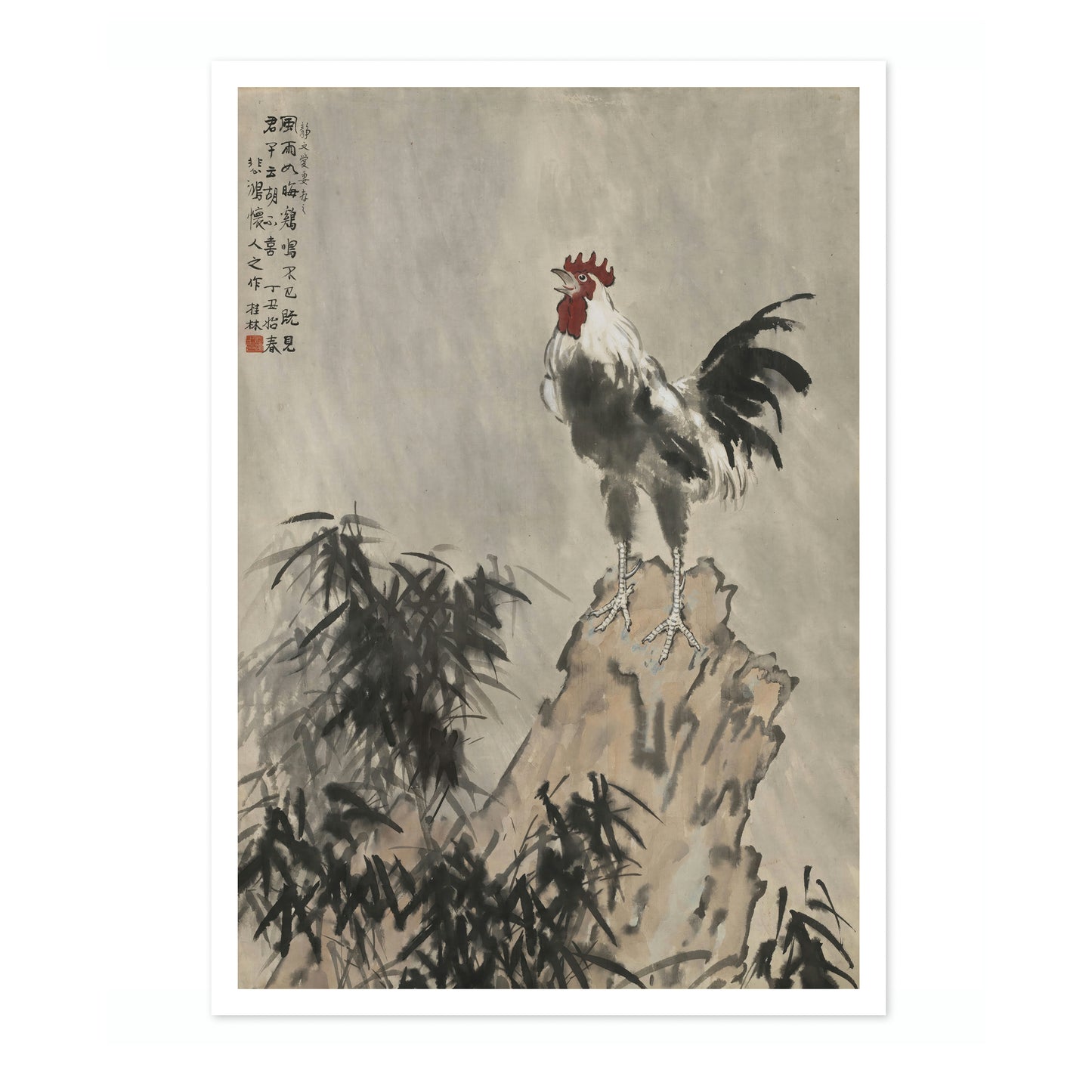 The Rooster Crows in the Wind and Rain