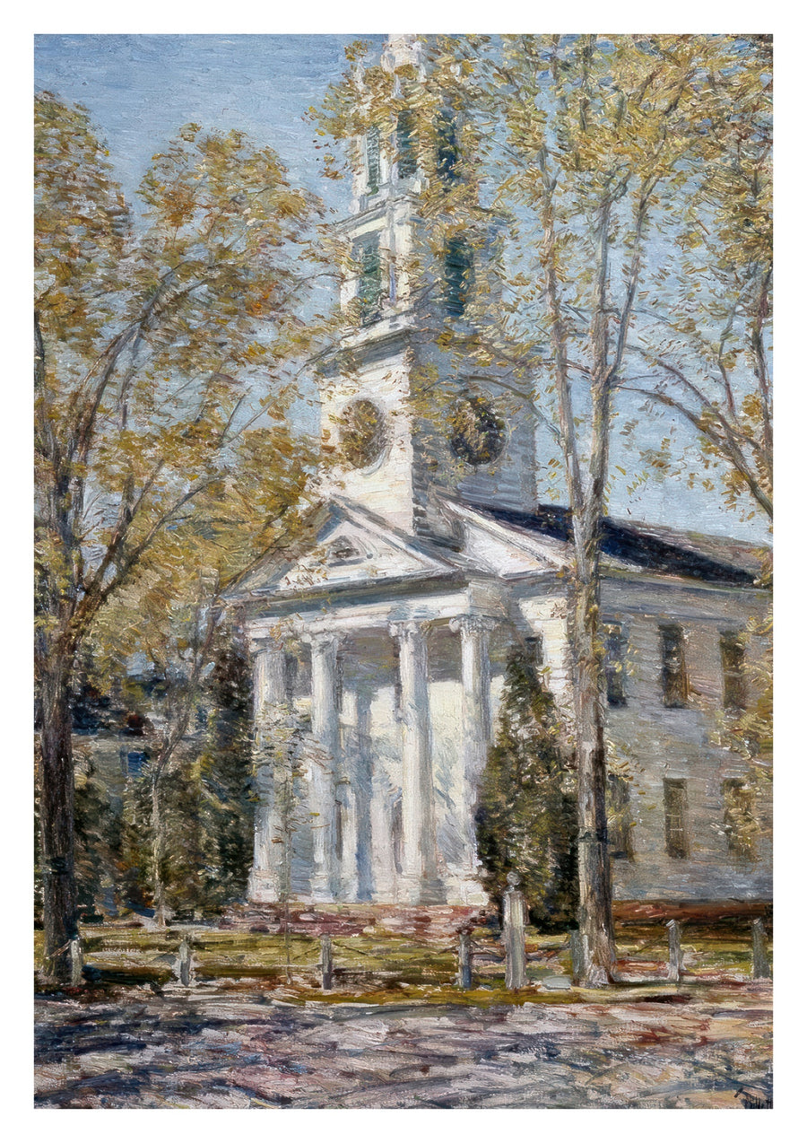 Kyrka i Old Lyme - Print Only frame