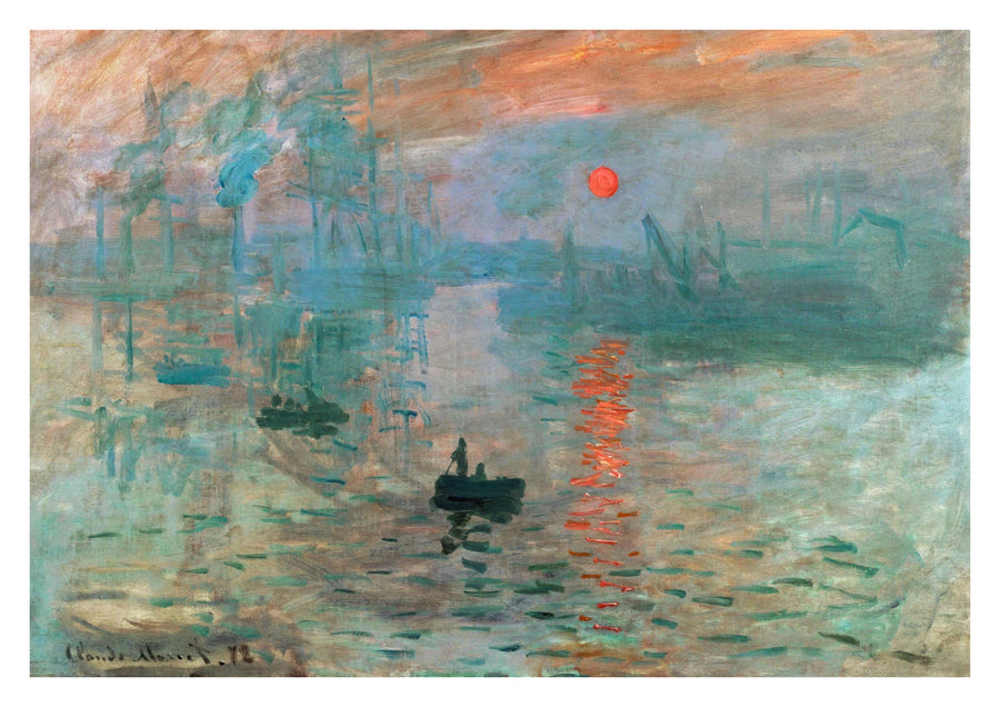 Text: Impression, soluppgång - Print Only frame