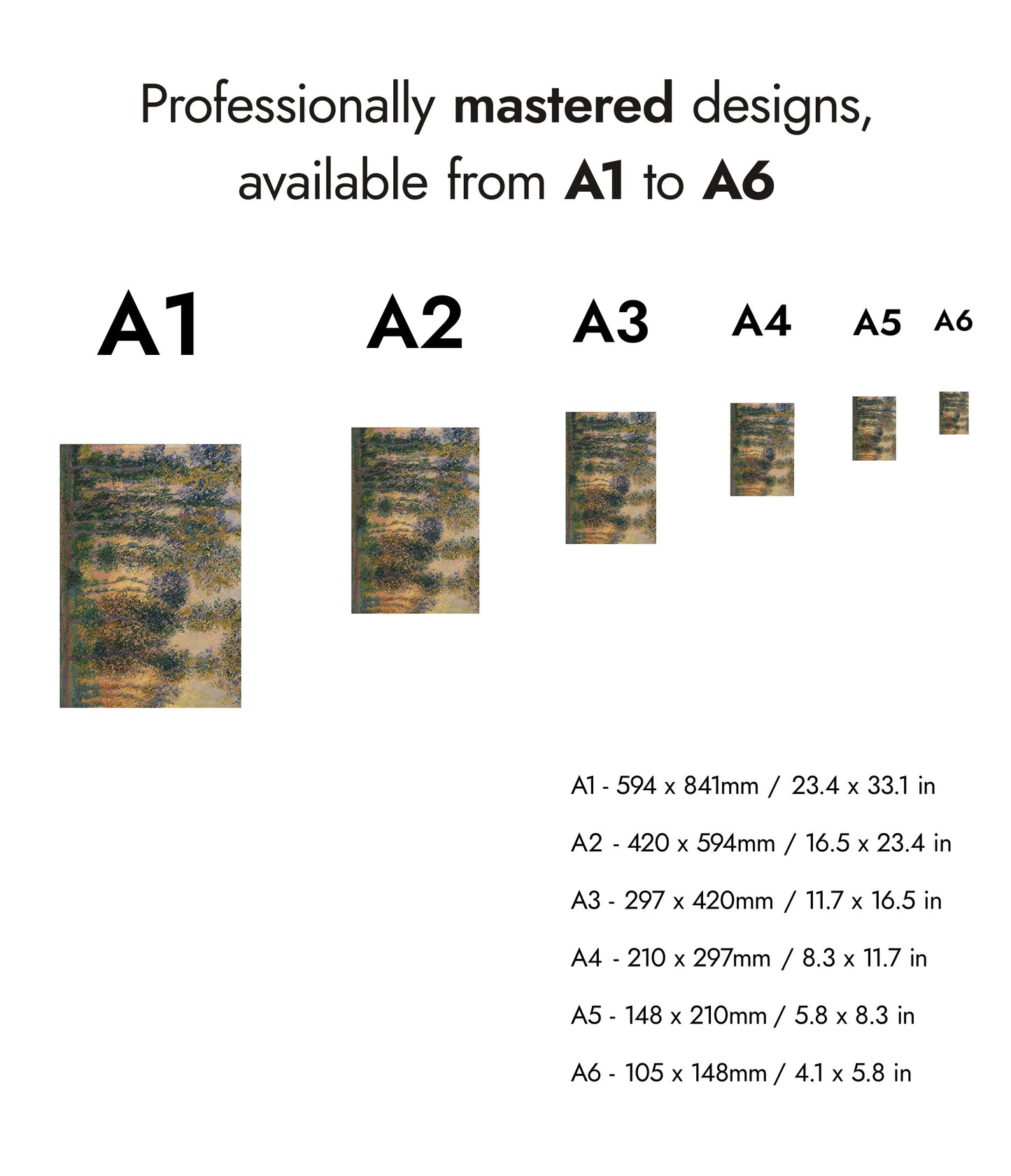 Pappeln in Giverny, Sonnenaufgang