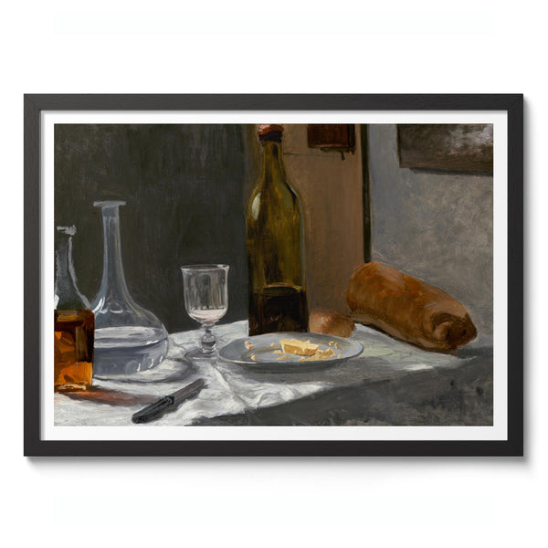 Still Life with Bottle, Carafe, Bread and Wine